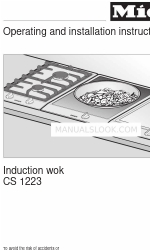 Miele CS 1223 Operating And Installation Instructions