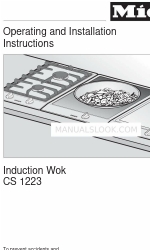 Miele CS 1223 Operating And Installation Instructions