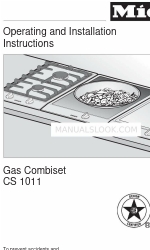 Miele GAS COMBISET CS 1011 Operating And Installation Instructions