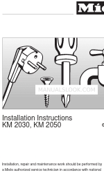 Miele KM 2030 Manuel d'instructions d'installation