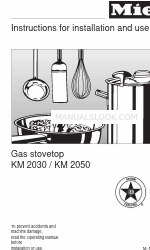 Miele KM 2050 Инструкция по установке и использованию