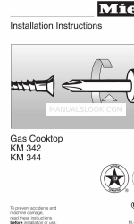 Miele KM 342 G Handleiding voor installatie-instructies