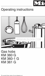 Miele KM 360-1 G Operating Instructions Manual