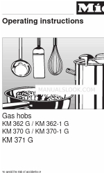 Miele KM 362 G Kullanım Talimatları Kılavuzu