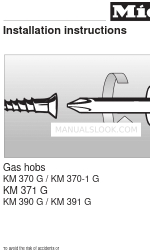 Miele KM 370-1 G Instrukcja instalacji