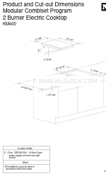 Miele KM 400 Product And Cut-Out Dimensions