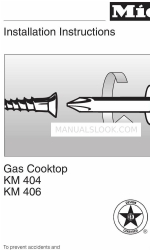 Miele KM 404 Manual de instrucciones de instalación