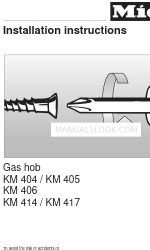 Miele KM 404 Manual de instrucciones de instalación