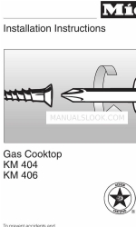 Miele KM 404 Instrukcja instalacji