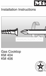 Miele KM 404 Manual de instrucciones de instalación