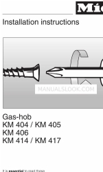 Miele KM 404 Manual de instrucciones de instalación