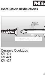 Miele KM 421 Instrukcja instalacji