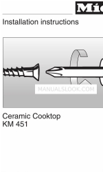 Miele KM 451 Panduan Petunjuk Instalasi