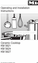 Miele KM 5621 Инструкции по эксплуатации и установке