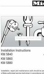 Miele KM 5840 Manual de instruções de instalação