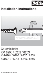 Miele KM 6208 Panduan Petunjuk Instalasi