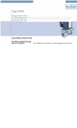 Bürkert 0400 Operating Instructions Manual