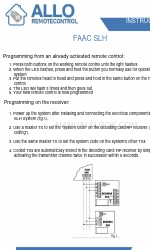 Allo RemoteControl FAAC SLH Instructies