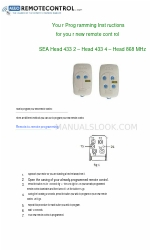 Allo RemoteControl SEA Head 433 2 User Programming Manual