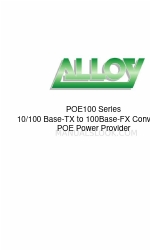 Alloy 10/100 Base-TX to 100Base-FX Converter  POE Power Provider POE100 Series Panduan Pengguna