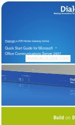 Dialogic DMG2000 Hızlı Başlangıç Kılavuzu