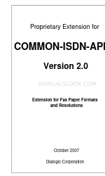 Dialogic COMMON-ISDN-API Справочное руководство