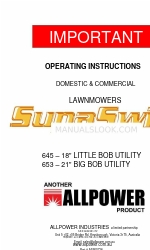 ALLPOWER SupaSwift 635 LITTLE BOB Manuale di istruzioni per l'uso