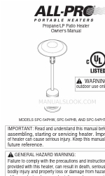 Allpro SPC-54PHT Manuale d'uso