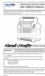 Allpro Handi-Heater SPC-9 Інструкція з експлуатації Посібник з експлуатації