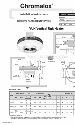 Chromalox VUH-C-10 Istruzioni per l'installazione e identificazione delle parti di ricambio