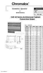 Chromalox CAF-20330 Installation, fonctionnement et entretien