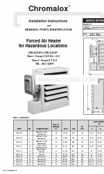 Chromalox CXH-A-30 Instruções de instalação e identificação de peças de renovação