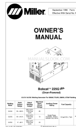 Miller BOBCAT 225G PLUS 소유자 매뉴얼