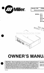 Miller SP-1 Посібник користувача