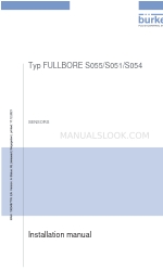 Burkert FULLBORE S055 Instrukcja instalacji