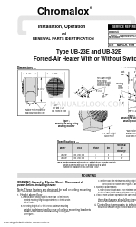 Chromalox UB-32E Installation, fonctionnement et pièces détachées