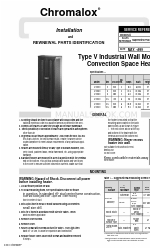 Chromalox V-2040 Identificatie van installatie- en vernieuwingsonderdelen