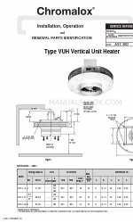 Chromalox VUH-C-20 Installation, fonctionnement et renouvellement Identification des pièces