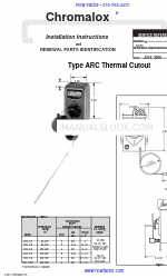 Chromalox ARC series Installationsanweisungen und Identifizierung von Ersatzteilen für die Erneuerung