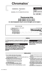 Chromalox LUH-TK2 Kurulum, Çalıştırma ve Parçalar