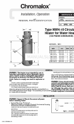 Chromalox NWH-1812515 Installation, Operation And Renewal Parts Identification