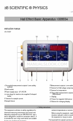 3B SCIENTIFIC Hall Effect Basic Apparatus 사용 설명서