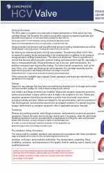 Chromatic HCV Valve Руководство по установке, эксплуатации и техническому обслуживанию