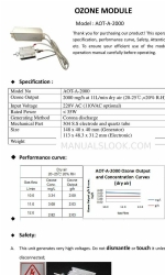 Aquapure AOT-A-2000 Manual do utilizador