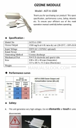 AQUAPURE Ozone Technology AOT-A-1500 Посібник з експлуатації