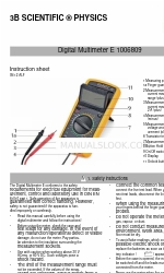 3B SCIENTIFIC PHYSICS E 1006809 Anleitungsblatt