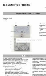 3B SCIENTIFIC PHYSICS Escola 2 Instruction Sheet