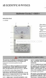 3B SCIENTIFIC PHYSICS Escola 2 1006811 Instruction Sheet