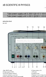 3B SCIENTIFIC PHYSICS 1001012 Instruction Sheet