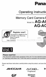 Panasonic AG-AC90EJ Operating Instructions Manual